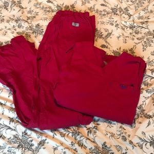 XS Med Couture magenta scrub set